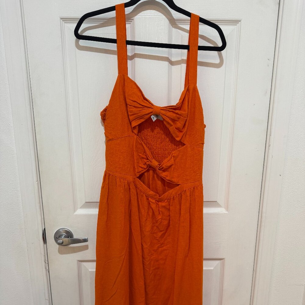 Midi linen dress
